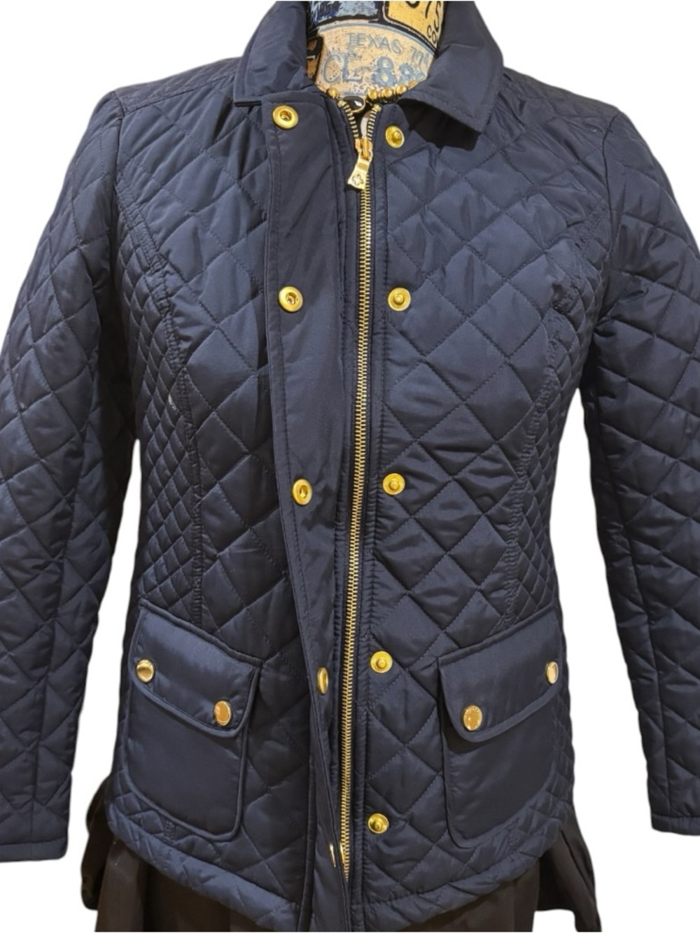Charter Club-Quilted Jacket-Navy Blue